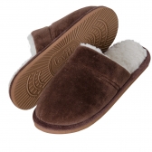 Pantufa Pelúcia com Plush Solado Leve - Marrom