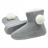 Bota Elegance Anatômica em Plush com Pelúcia - Mescla
