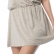 Vestido Malha Listra Elástico na Cintura - Bege