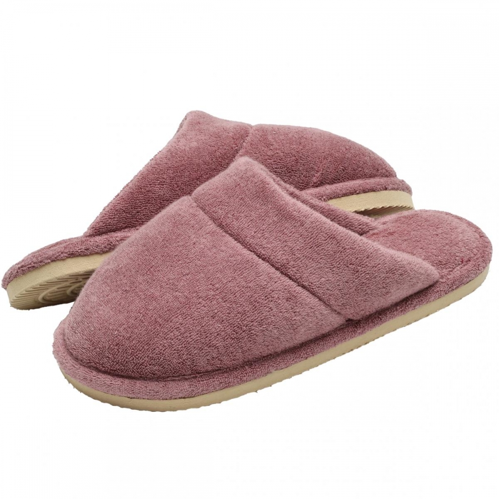 Pantufa Feminina em Atoalhado Fechada na Frente Solado Plano Puff - Amora