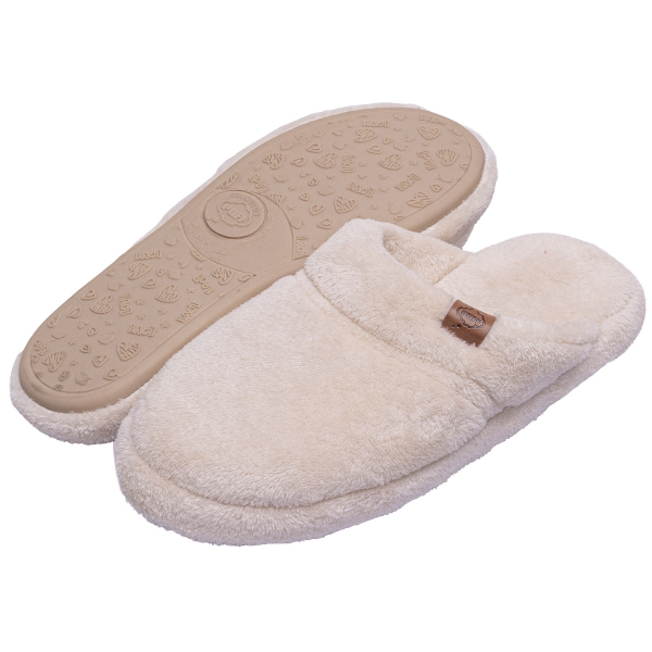Pantufa Comfort Anatomic Fechada em Fleece - Pérola