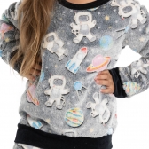 Pijama Pelúcia Astronauta Infantil Unissex - PRETO