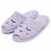 Pantufa Flexível Infantil em Moletinho Carinha - Lilás