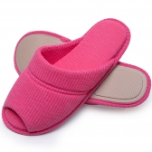 Pantufa Aberta em Canelado Antiderrapante - Pink