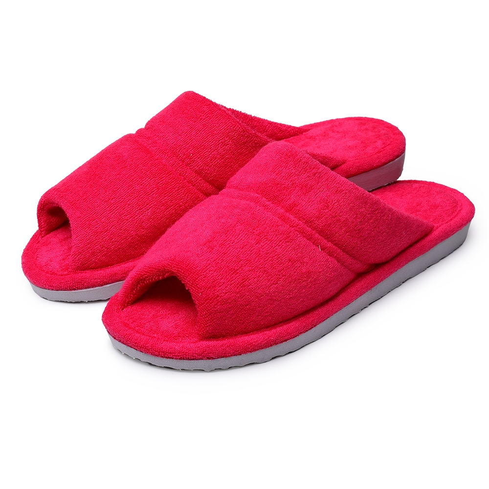 Pantufa Feminina Anatômica Atoalhada Puff - Pink