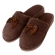 Pantufa Anatômica Plush com Laço Cetim PUFF - Marrom