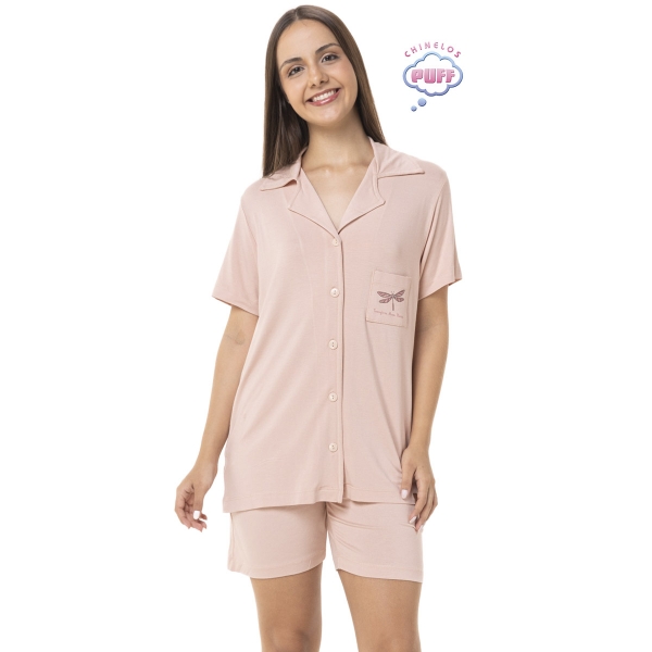 Pijama Americano Liso Premium - Transform, bloom and thrive - Pocelana