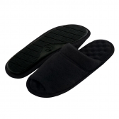 Pantufa Atoalhada Masculina com Espuma Massageadora - PUFF - Preto