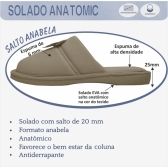 Pantufa Anatômica Malha com laço Cetim - PUFF - Caqui