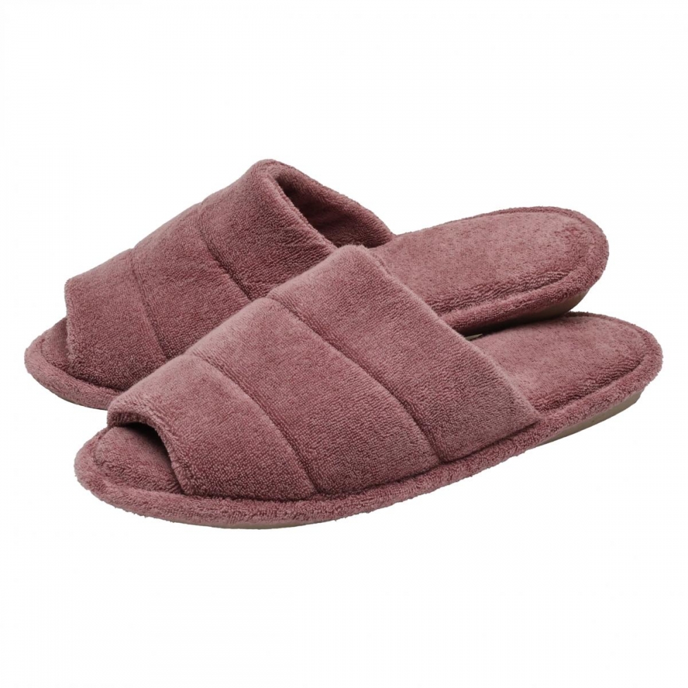 Pantufa Feminina em Atoalhado Solado Anatômico Flexível Puff - Amora