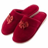 Pantufa Anatômica Plush com Laço Cetim PUFF - Vermelho