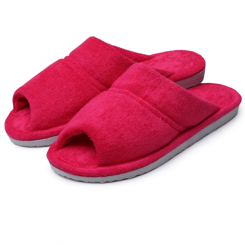 Pantufa Atoalhada com Solado de EVA Anatômico - Pink