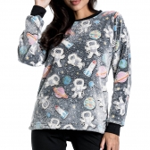 Pijama Pelúcia Astronauta Com Modal Peluciado - Preto