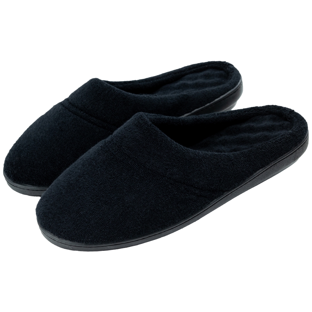 Pantufa Fechada Anatômica Elegance em Atoalhado - Preto