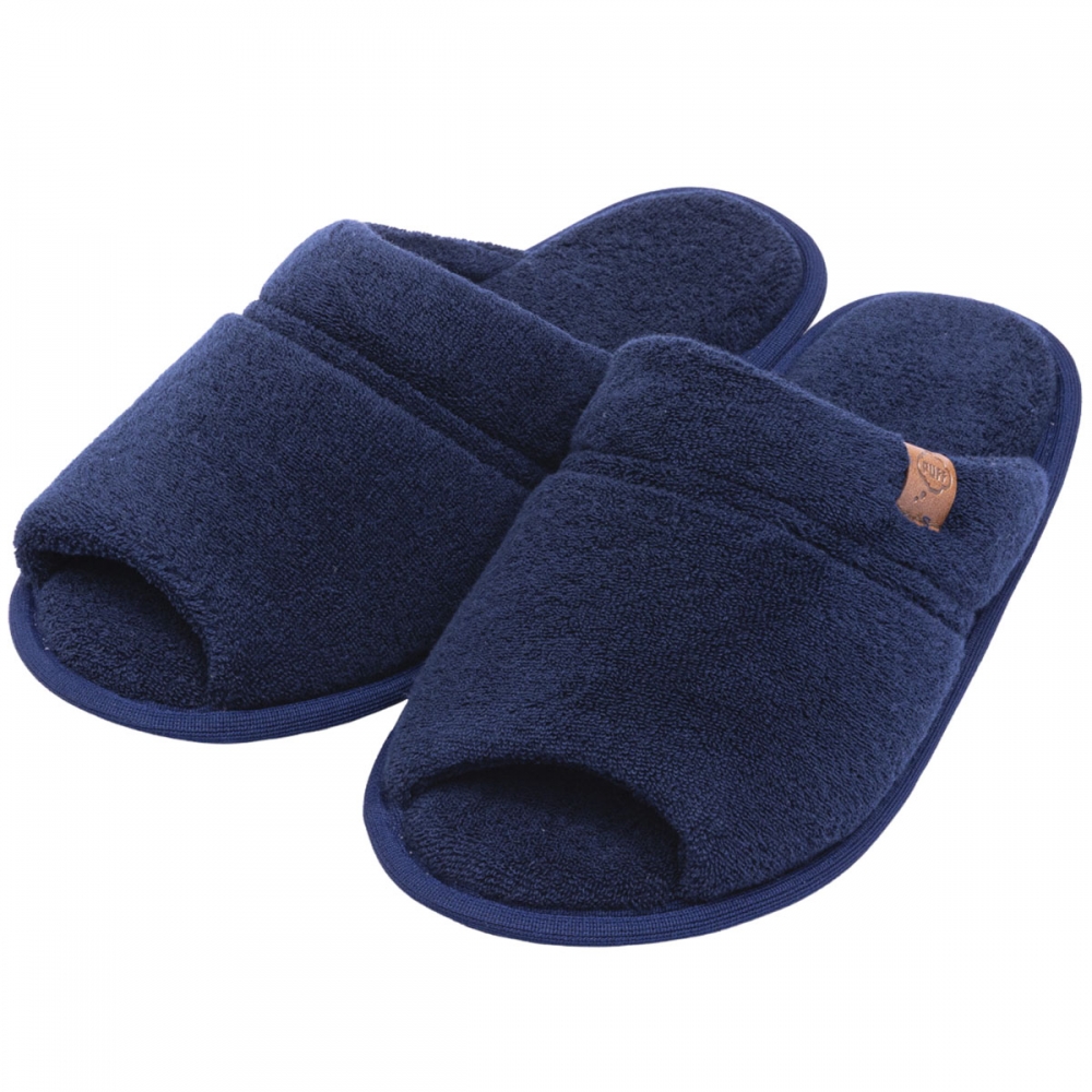 Pantufa Atoalhada Aberta: Conforto Flexível para Seus Pés - Marinho