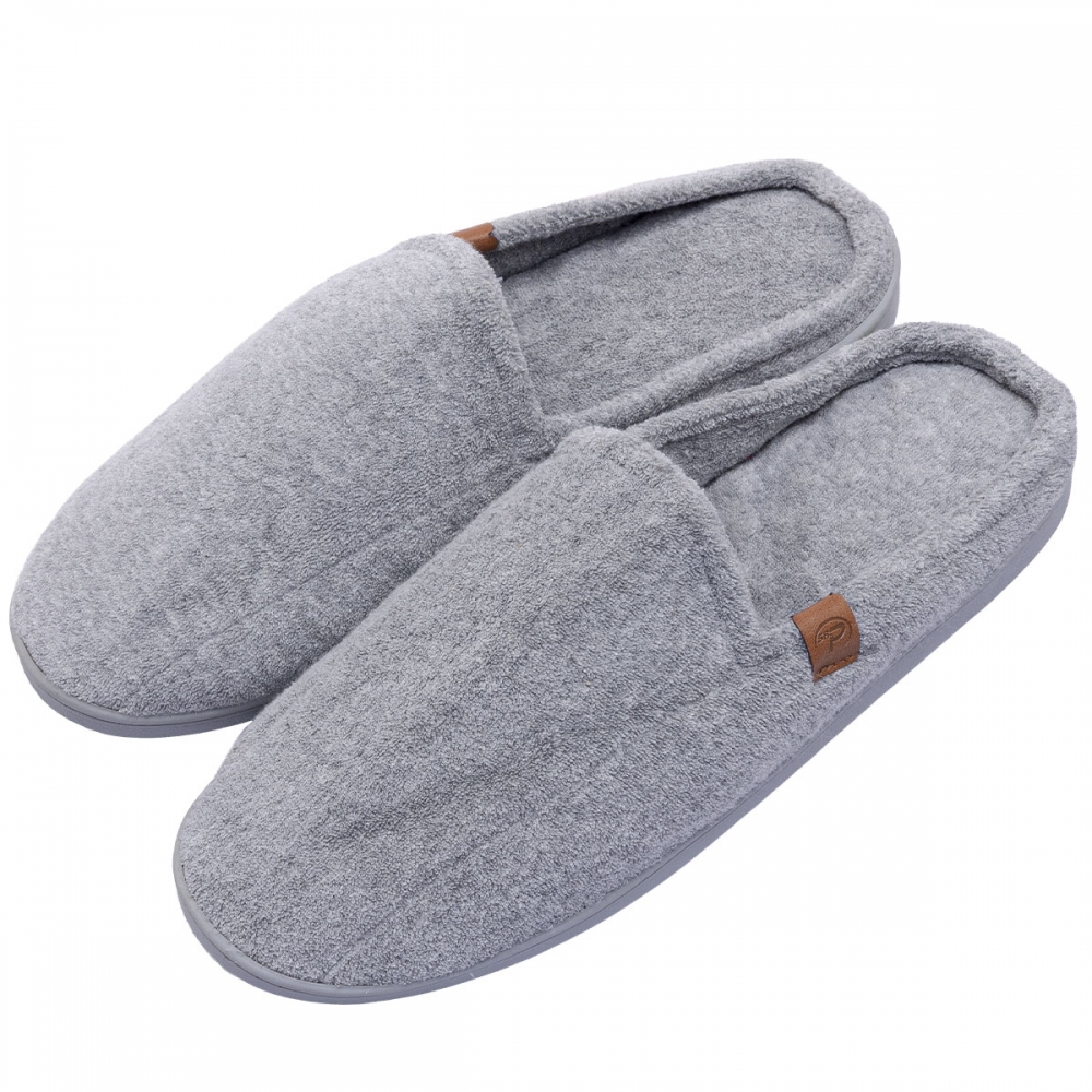 Pantufa Masculina Anatômica em Atoalhado com Espuma Massageadora - Mescla