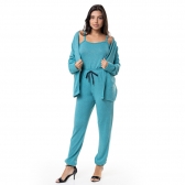 Conjunto Casual Malha Winter com Detalhes em Botões - Verde