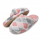 Pantufa Confort Soft Pelúcia Losango - Porcelana
