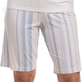 Bermudoll de Regata em Viscolycra Listrada - Azul