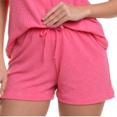 Short Doll com Botão em Canelado - Pink