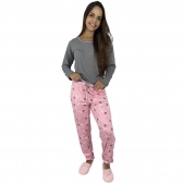 Pijama Puff Modal com Elastano Winter - Rosa