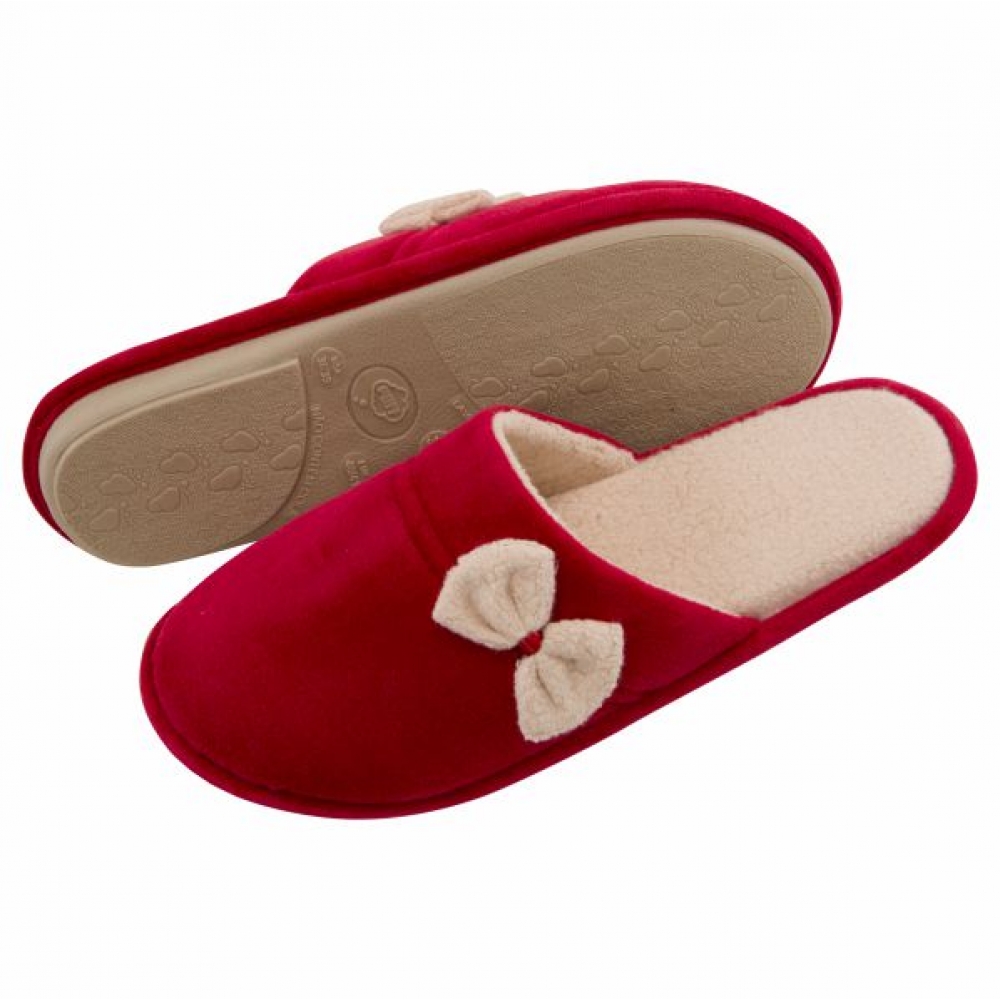 Pantufa PUFF Flex Anatômica Plush com Unifloc - Vermelho