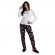 Pijama Modal Floral  - Por Onde Flor, Floresça - Preto