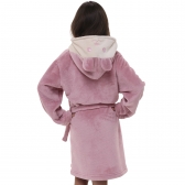 Robe Infantil Inverno Fleece Capuz Orelhinha Ursinho Fofo - Blush