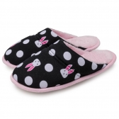 Pantufa Flexível Pelúcia Com Malha Coelho - Preto