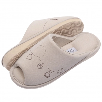 Pantufa Algodão Pingentes de Conforto — Aberta e Anatômica