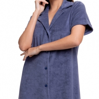 Roupão com Botões em Atoalhado