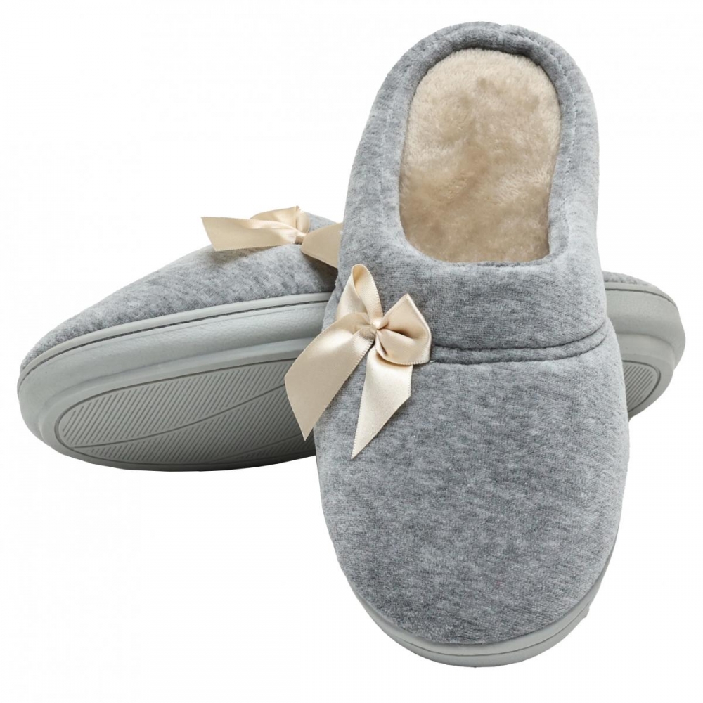 Pantufa Elegance Anatômica em Plush com Pelúcia - Mescla