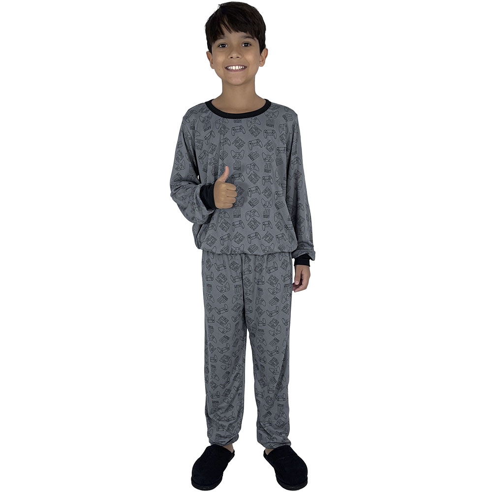 GameOn Sleep Kids Modal Winter Elastano Infantil - Chumbo