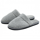 Pantufa Atoalhada Masculina - Solado Leve Plano - Mescla