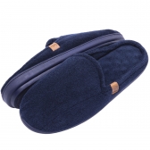 Pantufa Masculina Anatômica em Atoalhado com Espuma Massageadora - Marinho