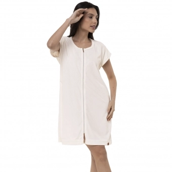 Roupão com Zíper Atoalhado Elastano -  Manga Mini