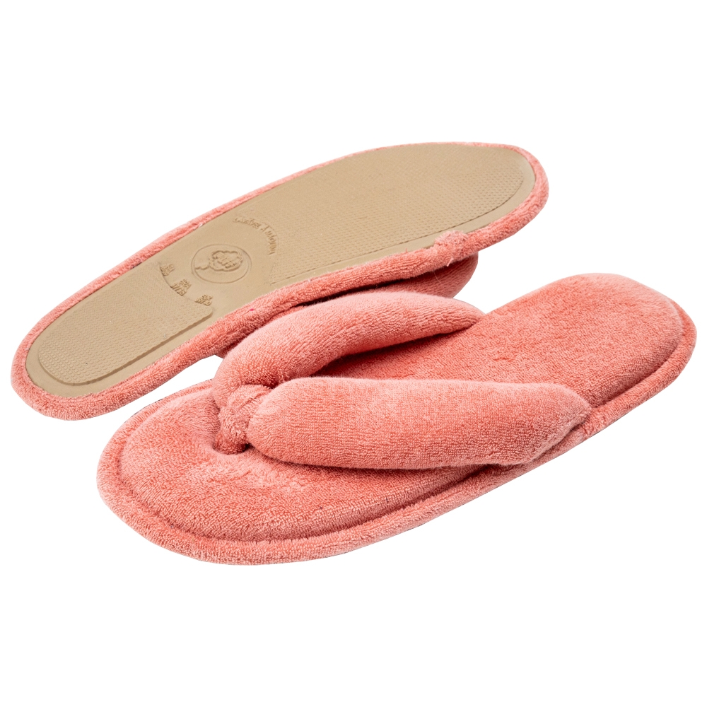 Pantufa Atoalhada Flexível Dedo - PUFF - Salmão