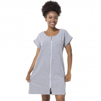 Roupão Feminino Adulto Atoalhado com Fechamento em Zíper