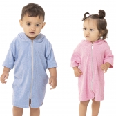Roupão Bebê Atoalhado com Capuz e Zíper – Unissex - Rosa