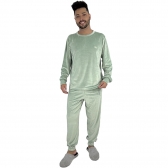 Pijama Puff Sr P Plush Super Soft Masculino Elastano - Verde