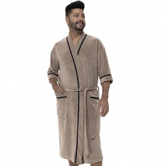 Roupão Masculino em Atoalhado com Viés - Puff