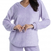 Pijama Microsoft Com Pelúcia Detalhada - Estrela - Lilás