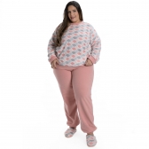 Pijama Pelúcia Losango Microsoft Plus - Porcelana