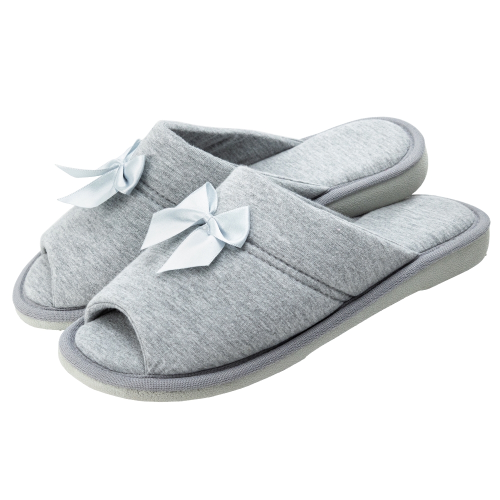 Pantufa Anatômica Malha com laço Cetim - PUFF - Mescla