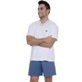 Pijama Masculino em Malha de Algodão - Puff - Índigo