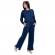 Conjunto Moletinho Cropped Feminino - Marinho