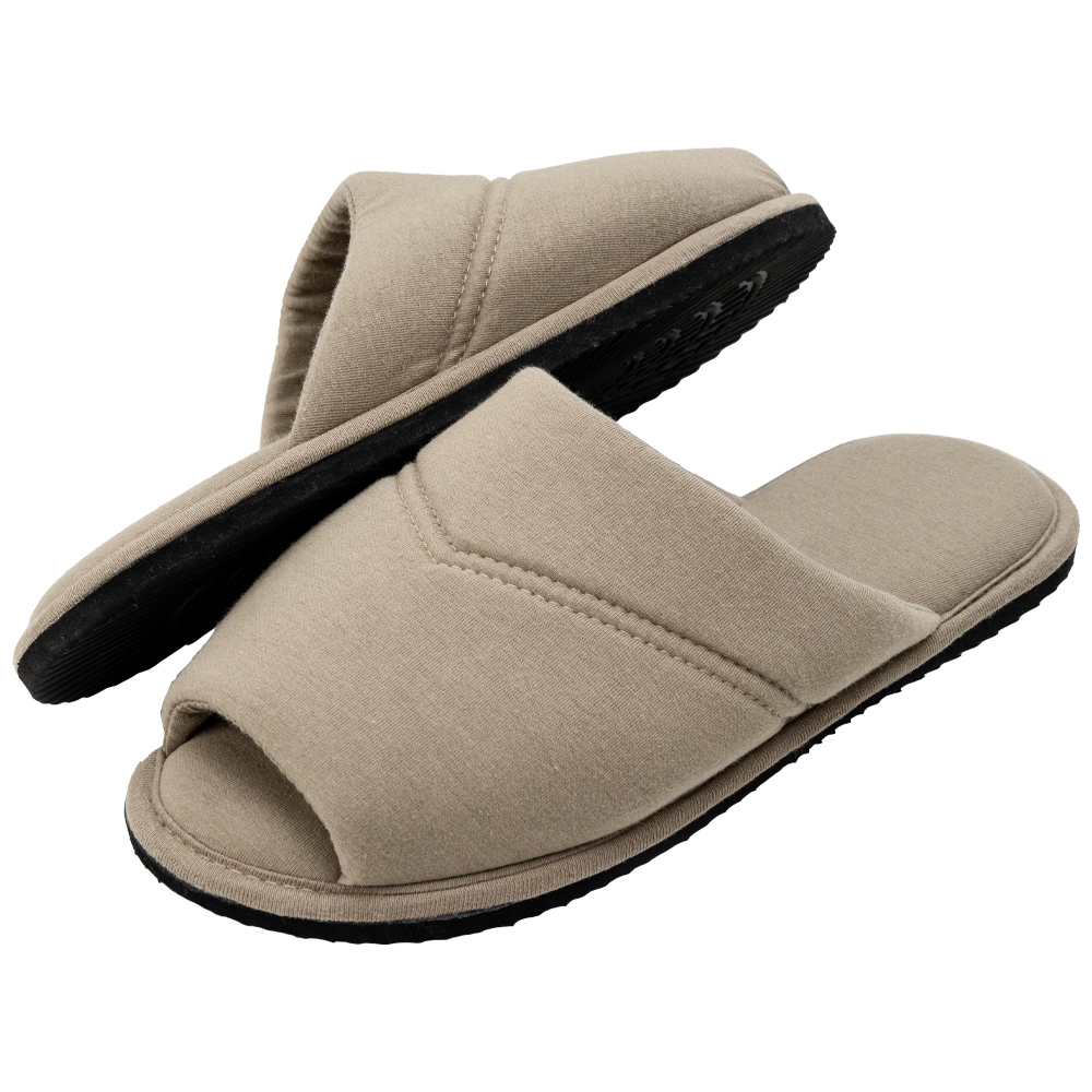 Pantufa PUFF Masculina Malha de Algodão - Caqui