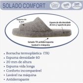 Pantufa Comfort Atoalhada Flexível Espuma 20mm Altura - Mescla
