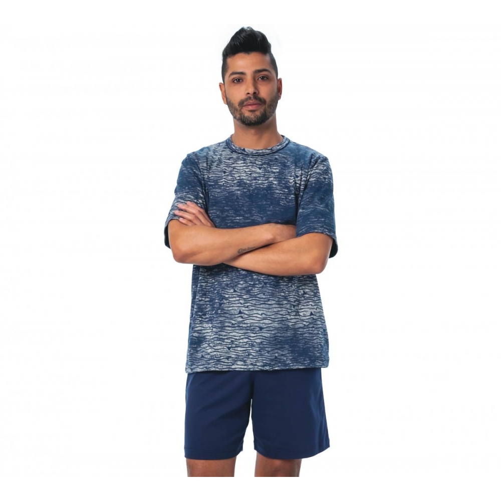 Pijama Masculino em Malha Laserwash - Marinho