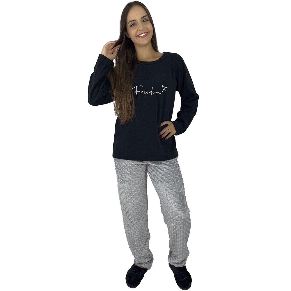 Conjunto Fleece Bouble Ultrasoft - Freedom - Única